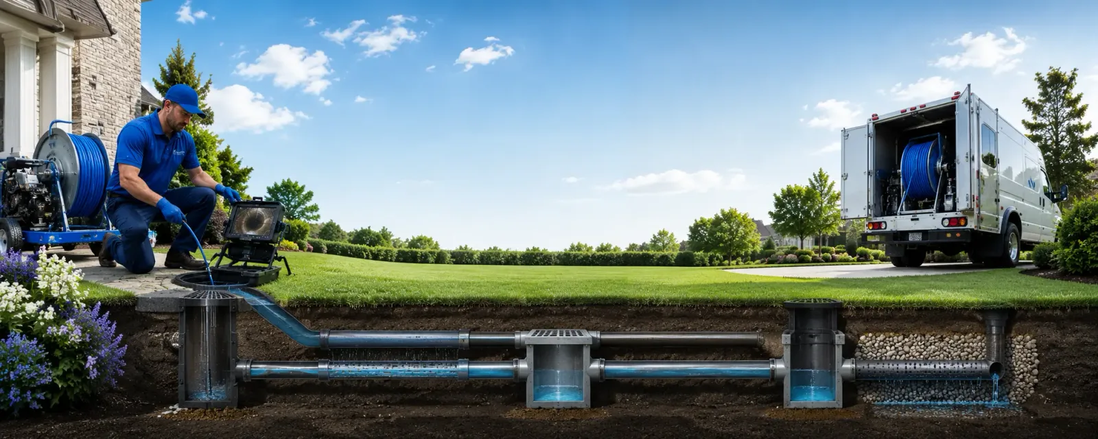 Outdoor drain cleaning information for Novinger, MO